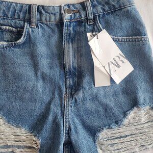 NWT Zara High Rise Denim Shorts